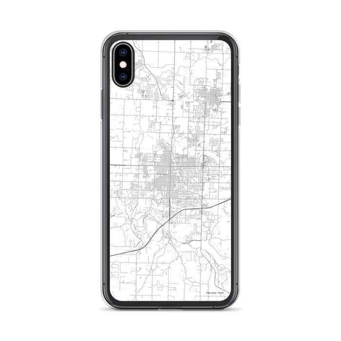 Custom iPhone XS Max Joplin Missouri Map Phone Case in Classic