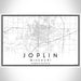 Joplin Missouri Map Print Landscape Orientation in Classic Style With Shaded Background