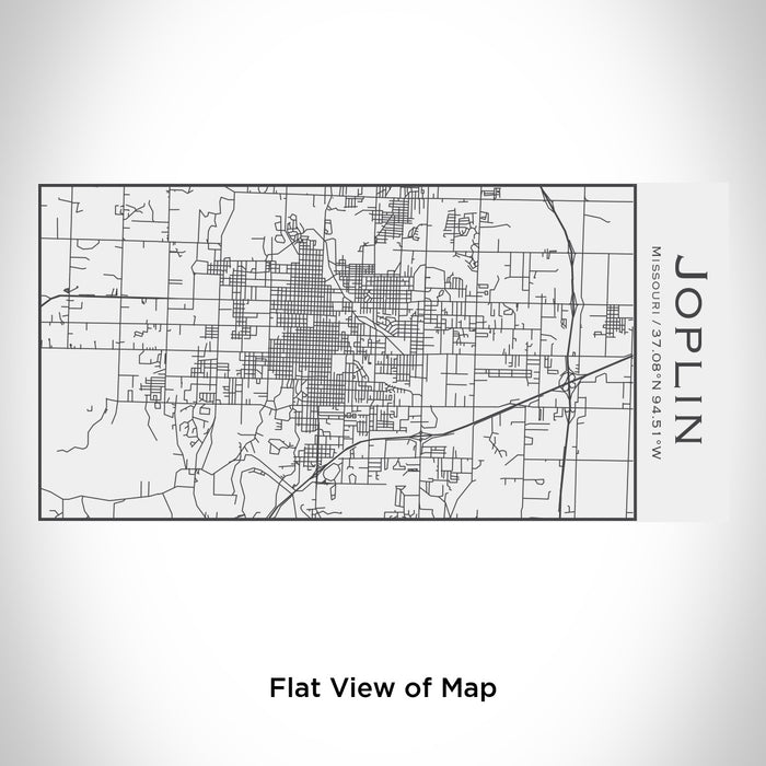 Rendered View of Joplin Missouri Map Engraving on 17oz Stainless Steel Insulated Cola Bottle in White