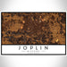 Joplin Missouri Map Print Landscape Orientation in Ember Style With Shaded Background