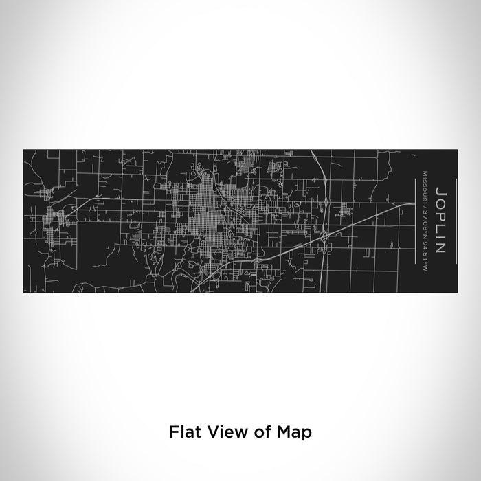Rendered View of Joplin Missouri Map Engraving on 10oz Stainless Steel Insulated Cup with Sliding Lid in Black