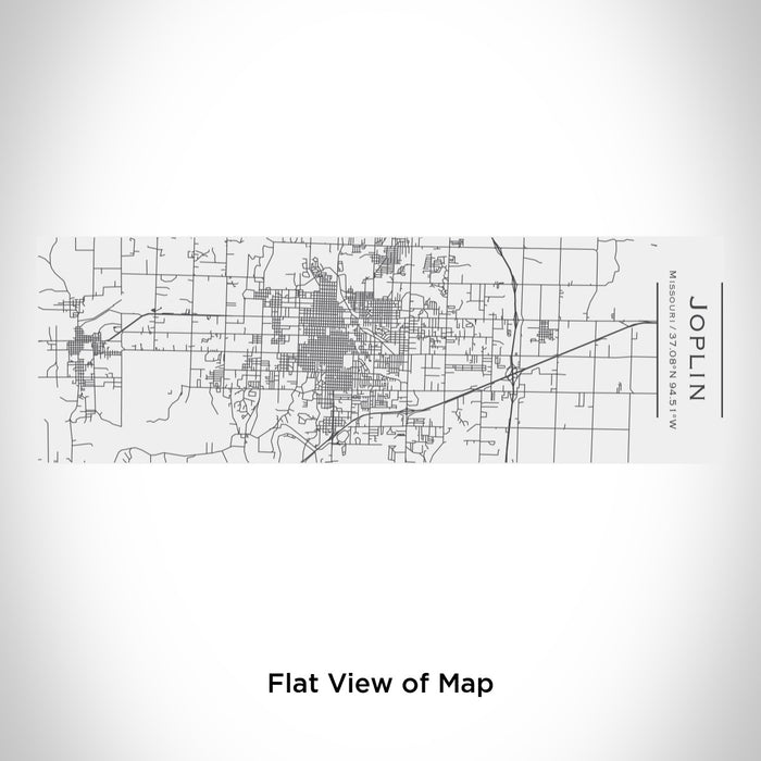 Rendered View of Joplin Missouri Map Engraving on 10oz Stainless Steel Insulated Cup with Sliding Lid in White