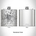 Rendered View of Joplin Missouri Map Engraving on 6oz Stainless Steel Flask