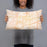 Person holding 20x12 Custom Joplin Missouri Map Throw Pillow in Watercolor