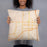 Person holding 18x18 Custom Joplin Missouri Map Throw Pillow in Watercolor