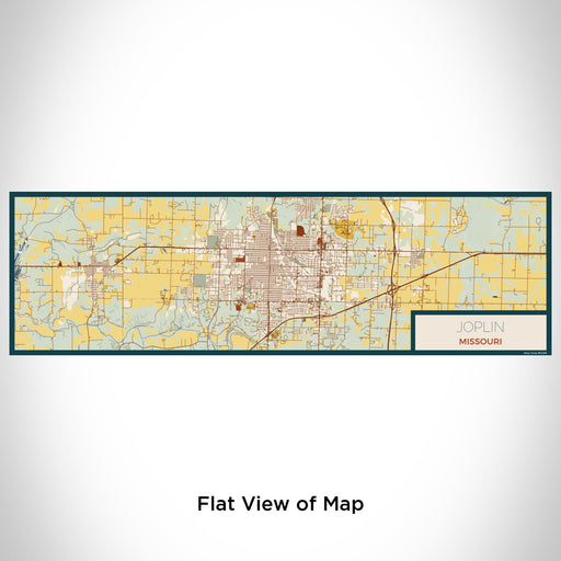 Flat View of Map Custom Joplin Missouri Map Enamel Mug in Woodblock