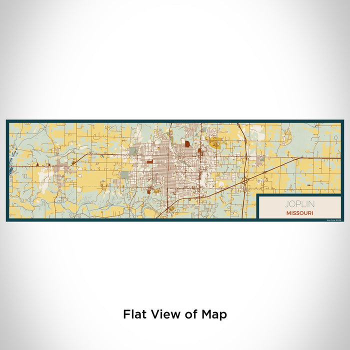 Flat View of Map Custom Joplin Missouri Map Enamel Mug in Woodblock