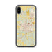 Custom iPhone X/XS Joplin Missouri Map Phone Case in Woodblock