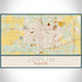 Joplin Missouri Map Print Landscape Orientation in Woodblock Style With Shaded Background