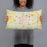 Person holding 20x12 Custom Joplin Missouri Map Throw Pillow in Woodblock