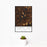 12x18 Jordan Lake North Carolina Map Print Portrait Orientation in Ember Style With Small Cactus Plant in White Planter