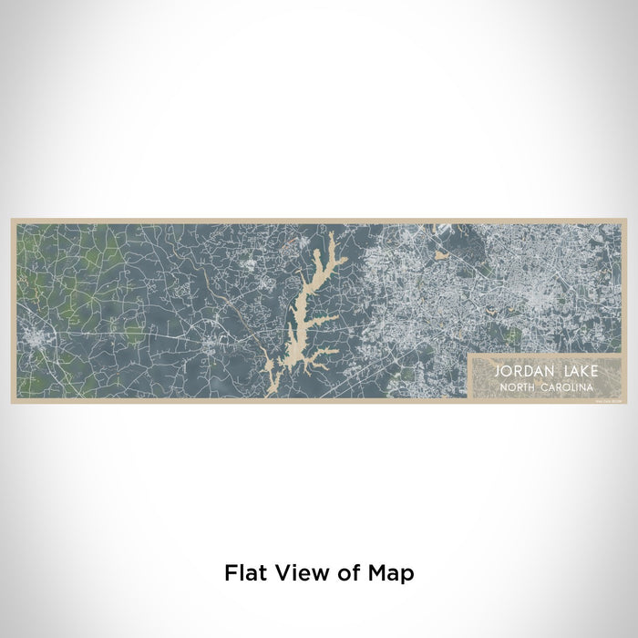Flat View of Map Custom Jordan Lake North Carolina Map Enamel Mug in Afternoon