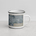 Right View Custom Jordan Lake North Carolina Map Enamel Mug in Afternoon