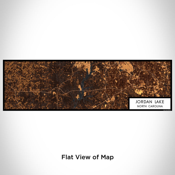 Flat View of Map Custom Jordan Lake North Carolina Map Enamel Mug in Ember
