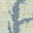 Jordan Lake North Carolina Map Print in Woodblock Style Zoomed In Close Up Showing Details
