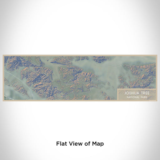 Flat View of Map Custom Joshua Tree National Park Map Enamel Mug in Afternoon