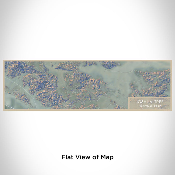 Flat View of Map Custom Joshua Tree National Park Map Enamel Mug in Afternoon
