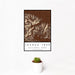 12x18 Joshua Tree National Park Map Print Portrait Orientation in Ember Style With Small Cactus Plant in White Planter