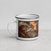 Left View Custom Joshua Tree National Park Map Enamel Mug in Ember