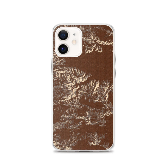 Custom Joshua Tree National Park Map iPhone 12 Phone Case in Ember
