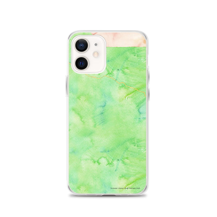Custom Joshua Tree National Park Map iPhone 12 Phone Case in Watercolor