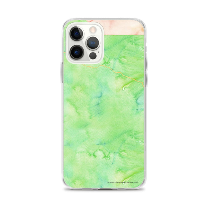 Custom Joshua Tree National Park Map iPhone 12 Pro Max Phone Case in Watercolor