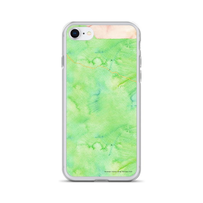 Custom Joshua Tree National Park Map iPhone SE Phone Case in Watercolor