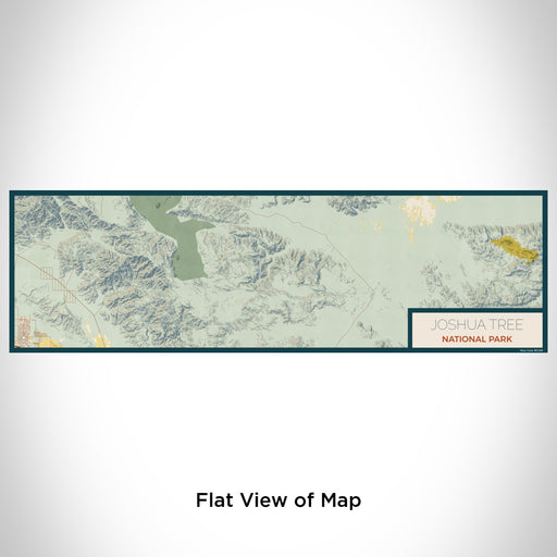 Flat View of Map Custom Joshua Tree National Park Map Enamel Mug in Woodblock