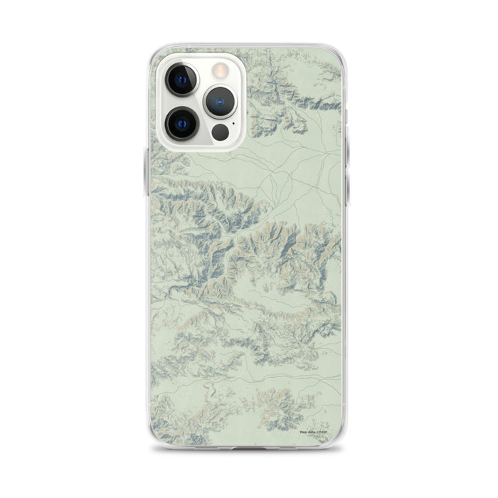 Custom Joshua Tree National Park Map iPhone 12 Pro Max Phone Case in Woodblock