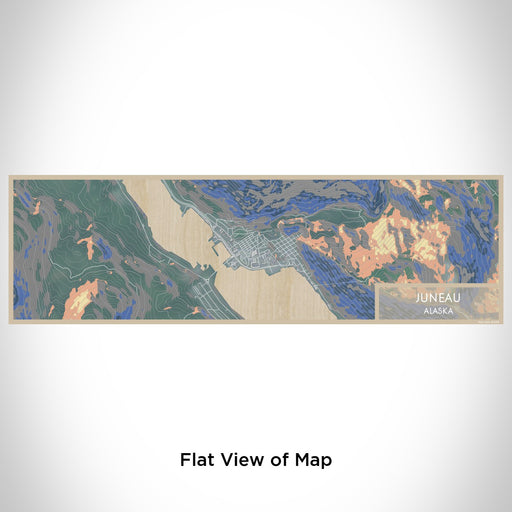 Flat View of Map Custom Juneau Alaska Map Enamel Mug in Afternoon