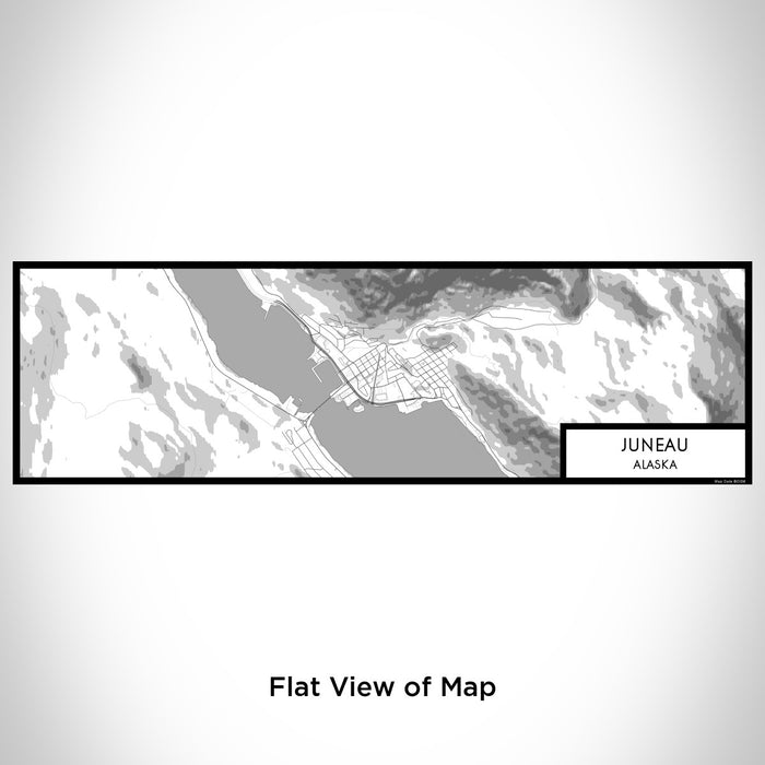 Flat View of Map Custom Juneau Alaska Map Enamel Mug in Classic