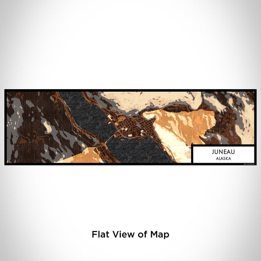 Flat View of Map Custom Juneau Alaska Map Enamel Mug in Ember