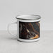 Left View Custom Juneau Alaska Map Enamel Mug in Ember