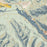 Juneau Alaska Map Print in Woodblock Style Zoomed In Close Up Showing Details