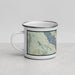 Left View Custom Juneau Alaska Map Enamel Mug in Woodblock