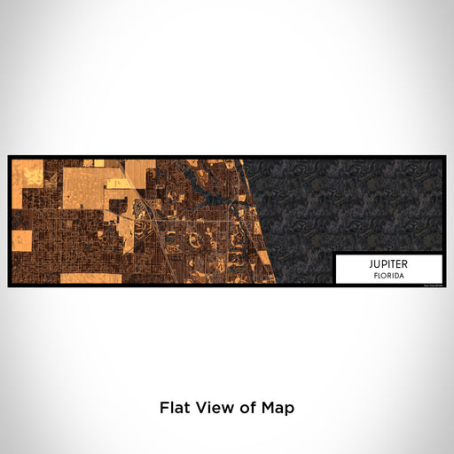 Flat View of Map Custom Jupiter Florida Map Enamel Mug in Ember