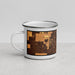 Left View Custom Jupiter Florida Map Enamel Mug in Ember