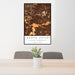 24x36 Jurupa Valley California Map Print Portrait Orientation in Ember Style Behind 2 Chairs Table and Potted Plant