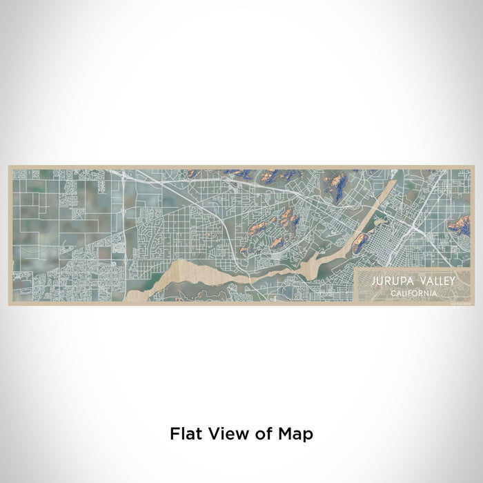 Flat View of Map Custom Jurupa Valley California Map Enamel Mug in Afternoon