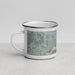 Left View Custom Jurupa Valley California Map Enamel Mug in Afternoon