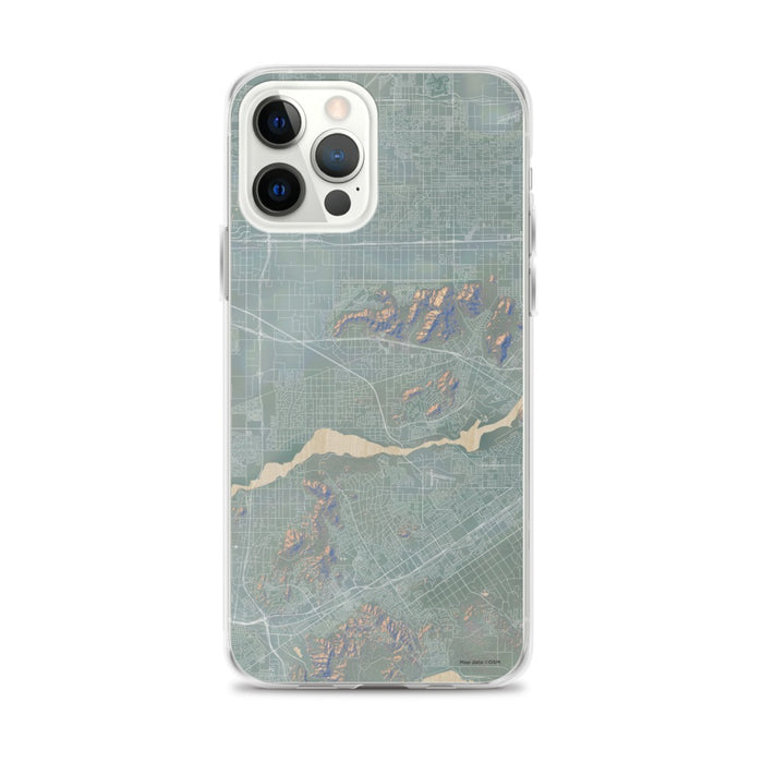 Custom iPhone 12 Pro Max Jurupa Valley California Map Phone Case in Afternoon