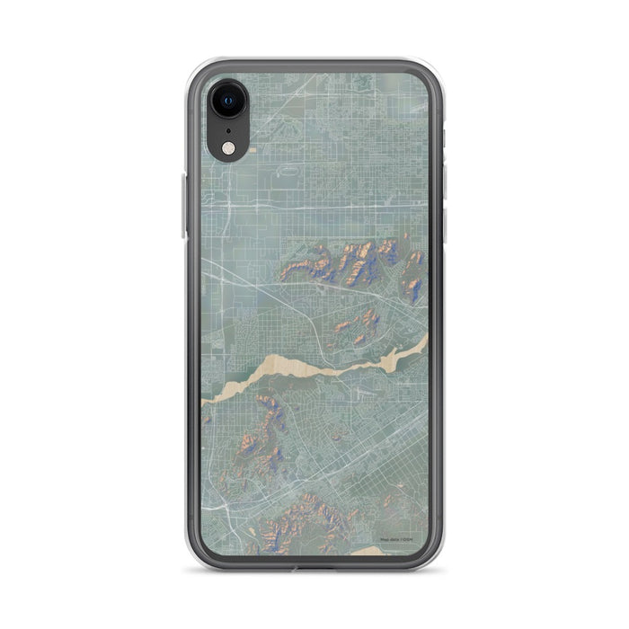 Custom iPhone XR Jurupa Valley California Map Phone Case in Afternoon