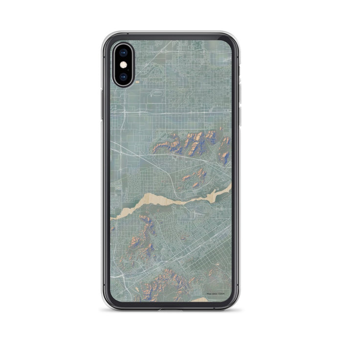 Custom iPhone XS Max Jurupa Valley California Map Phone Case in Afternoon