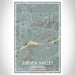 Jurupa Valley California Map Print Portrait Orientation in Afternoon Style With Shaded Background