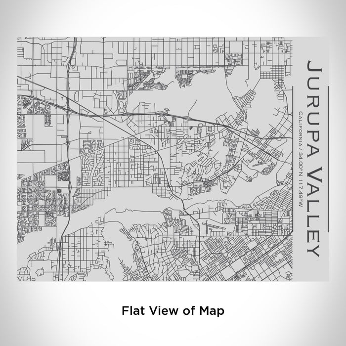 Rendered View of Jurupa Valley California Map Engraving on 20oz Stainless Steel Insulated Bottle with Bamboo Top