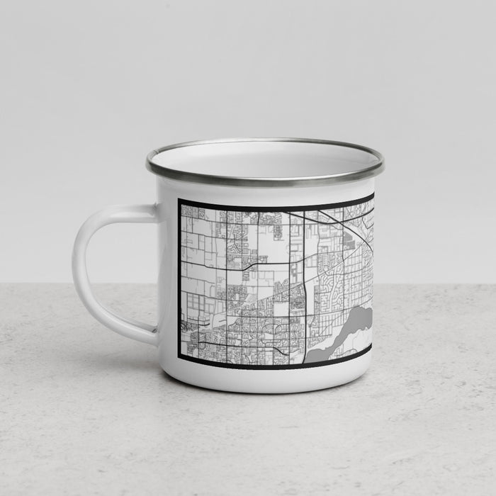Left View Custom Jurupa Valley California Map Enamel Mug in Classic