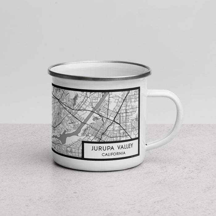 Right View Custom Jurupa Valley California Map Enamel Mug in Classic