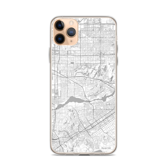Custom iPhone 11 Pro Max Jurupa Valley California Map Phone Case in Classic