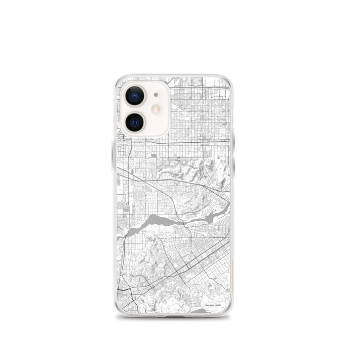 Custom iPhone 12 mini Jurupa Valley California Map Phone Case in Classic