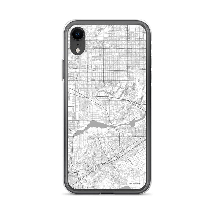 Custom iPhone XR Jurupa Valley California Map Phone Case in Classic
